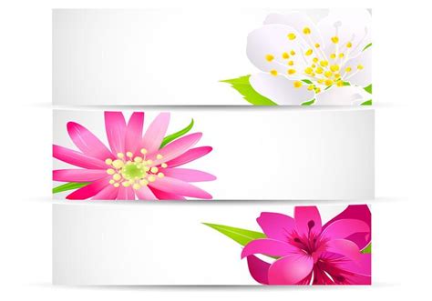 Bright Floral Banner Vector Pack - Download Free Vector Art, Stock ...