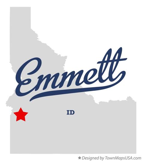 Map of Emmett, ID, Idaho