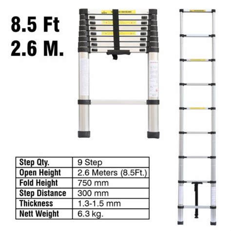 M M M M Multi Purpose Aluminium Telescopic Ladder Folding