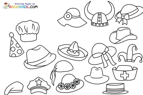 Coloriage Chapeau à imprimer