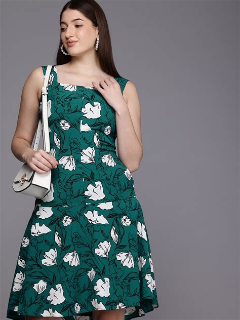 Buy Allen Solly Woman Floral Print Drop Waist Dress Dresses For Women