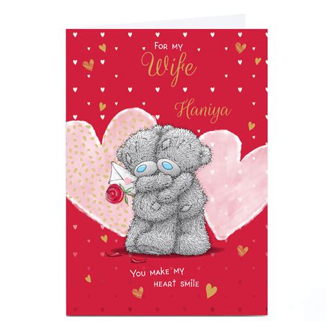 Buy Personalised Tatty Teddy Valentines Day Card You Make My Heart