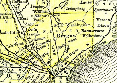 Map Of Pender County Nc - Hiking In Map