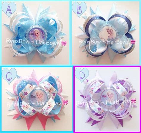 Disney Princess Queen Elsa From Frozen Inspired Hair Bow Clip Frozen