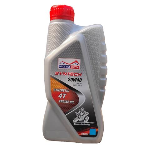 MOTO GTX Syntech 20W40 Synthetic 4T Engine Oil Bottle Of 900 Ml At