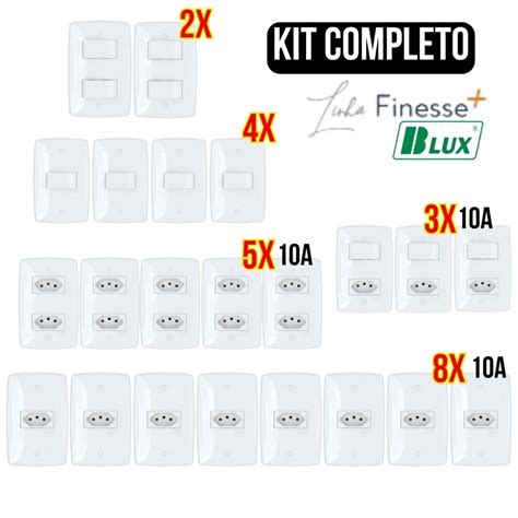 Kit Pe As Tomadas E Interruptores X Parede Embutir Branca