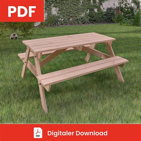 Picnic Table Adults Diy Construction Instructions Construction Plan