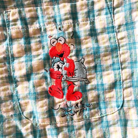 Vintage Sesame Street Elmo Sleep Shirt Size Small Gem