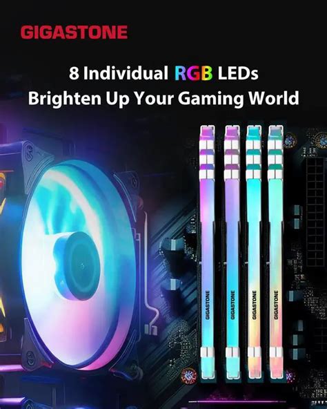 gigastone ddr ram white rgb game turbo desktop ram gb xgb ddr