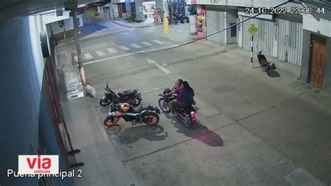 Choque de motos deja dos personas heridas VIA Televisión