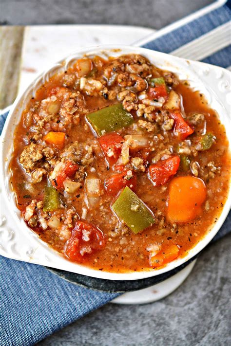 Stuffed Pepper Soup In The Slow Cooker Mamamia Recipes