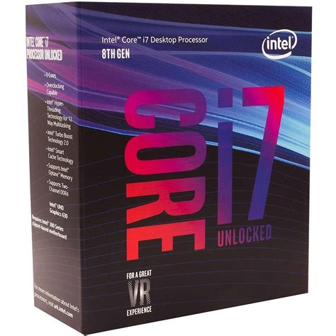 Processador Intel Core I7 8700K Coffee Lake Cache 12MB 3 7GHz 4 7GHz