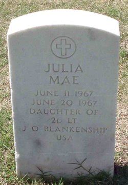 Julia Mae Blankenship 1967 1967 Memorial Find A Grave