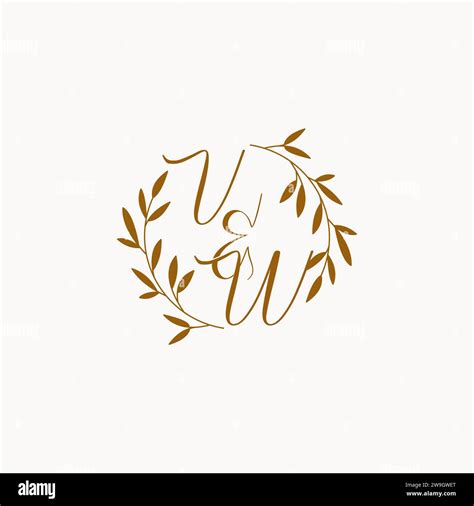 Vw Initial Wedding Monogram Logo Design Stock Vector Image Art Alamy