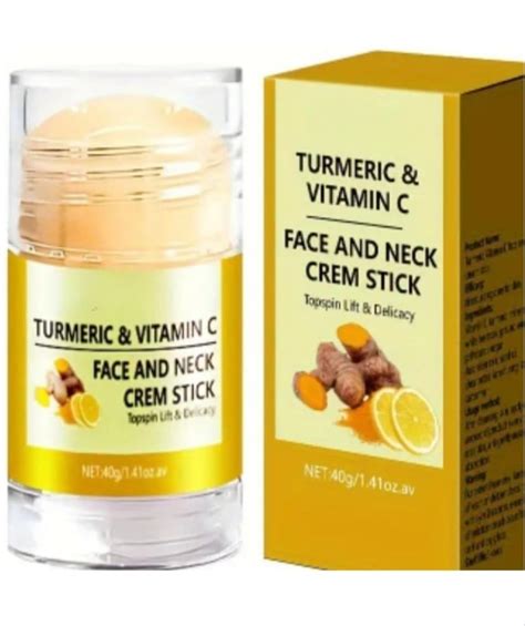 Turmeric And Vitamin C Face And Neck Cream Stick On The Go Deeply Moisturize And