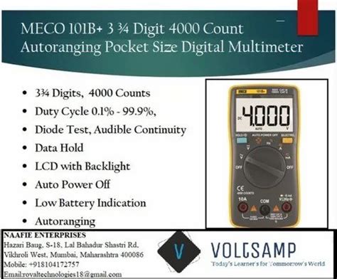 Meco B Digit Count Autoranging Pocket Size Digital