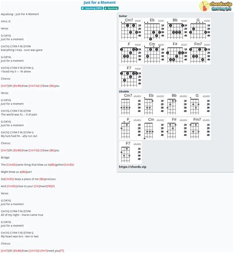 Chord: Just for a Moment - Aqualung - tab, song lyric, sheet, guitar ...