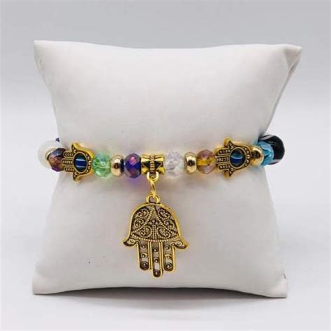 Pulsera Con El Ojo Turco Y La Hamsa Contra El Mal De Ojo Y Las Malas