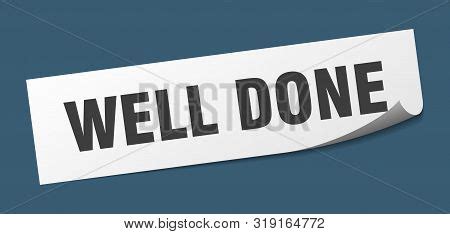 Well Done Sticker Vector Photo Free Trial Bigstock