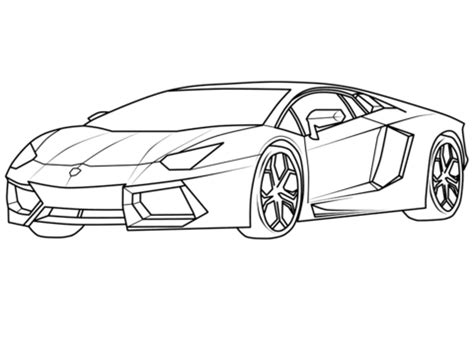 Lamborghini Aventador Para Colorear Imprimir E Dibujar Coloringonly