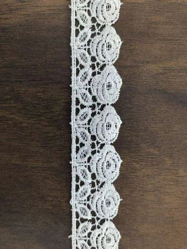 White Gpo Designer Lace For Textile Industry Fabric Type Polyester