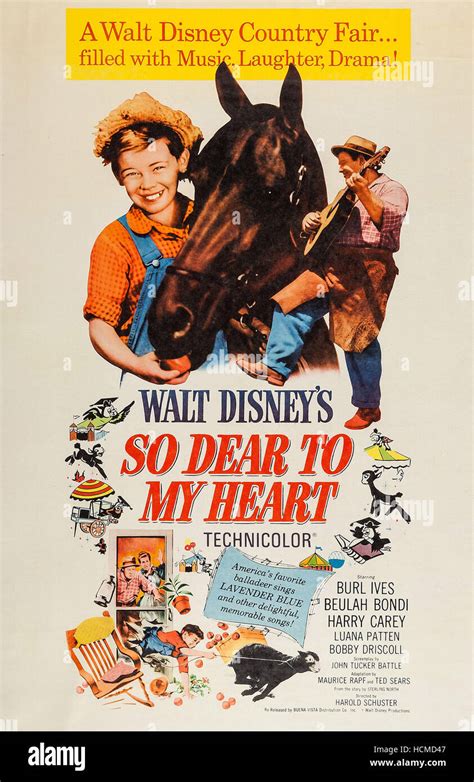 So Dear To My Heart Top L R Bobby Driscoll Burl Ives On Poster Art