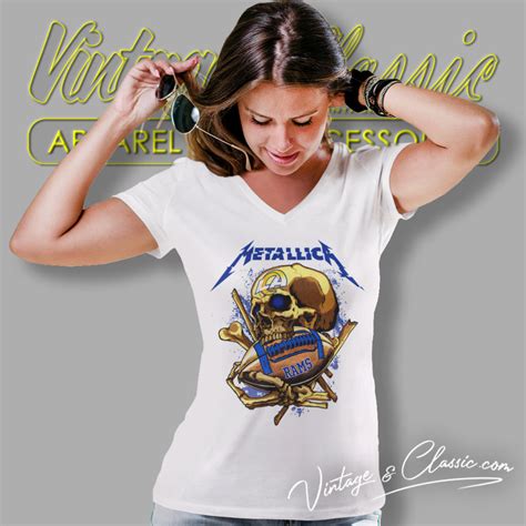 Los Angeles Rams Merch Metallica Skull Shirt - High-Quality Printed Brand