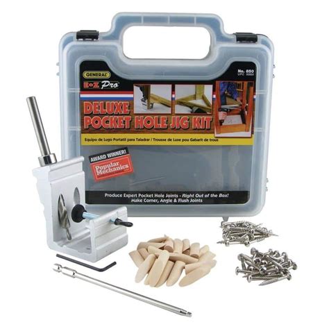 General Tools EZ Pro Deluxe Pocket Hole Jig Kit 850 The Home Depot