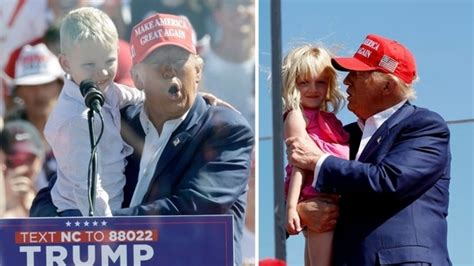 Donald Trump shares warm moments with his grandchildren at NC rally ...