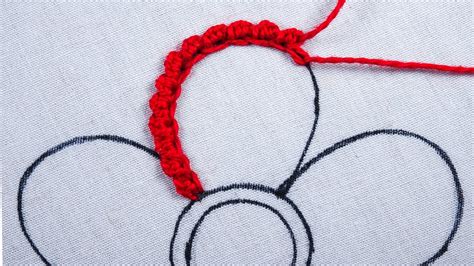 New Hand Embroidery With Knotted Detached Buttonhole Chain Stitch