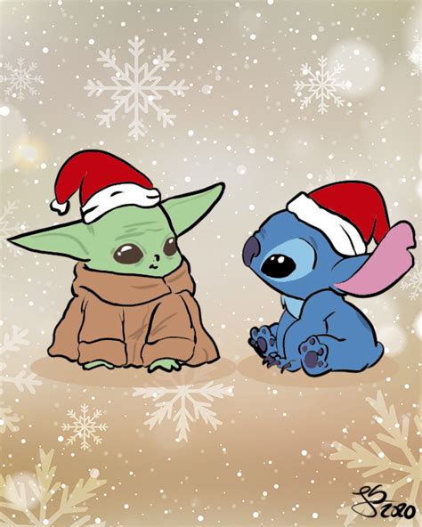 Stitch And Baby Yoda Christmas By Justsafira On Deviantart