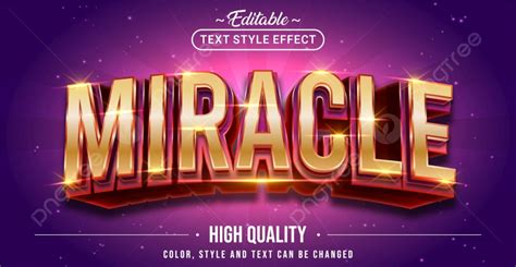 Editable Text Style Effect Miracle Text Style Theme Poster Template