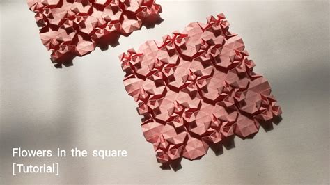 Origami Tessellation Flowers In The Square Tutorial YouTube