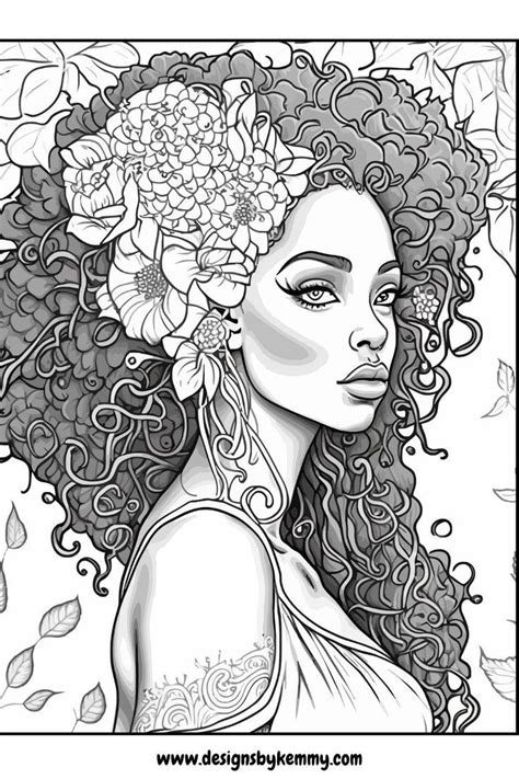 Black Woman Coloring Pages African American Coloring Pages Adult Grayscale Coloring Pages Artofit