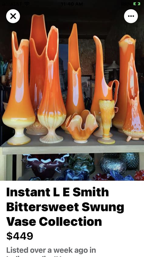 Bittersweet Orange Art Glass Vases Tall Mod 60s Vintage Glass Floor Vase Set Artofit