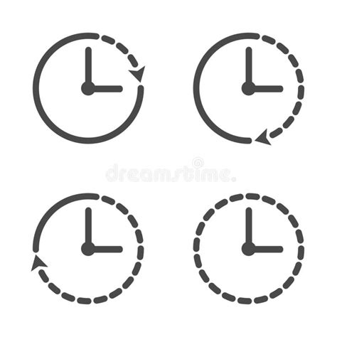 Icono Del Reloj Conjunto De Iconos Del Reloj Icono En La L Nea Estilo