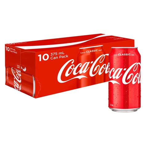 Coca Cola Classic Soft Drink Multipack Cans 10 X 375 Ml — Smart Buy