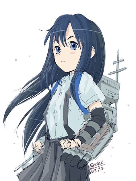 Safebooru 1girl 2015 4suke Arm Warmers Asashio Kantai Collection