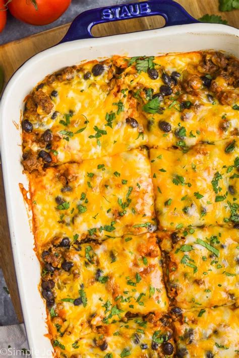 Beef Enchilada Casserole Simple Joy