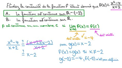 Vidéo Question Etudier La Continuité D Une Fonction Rationnelle Sur Son Ensemble De