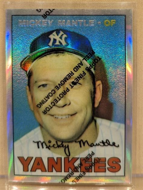 Mickey Mantle Topps Finest Reprint Refractor Topps Of