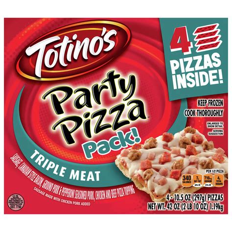 Totino S Triple Meat Party Pizza Pack Shop Pizza At H E B