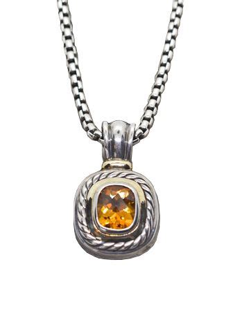 David Yurman Vintage Albion Citrine Pendant