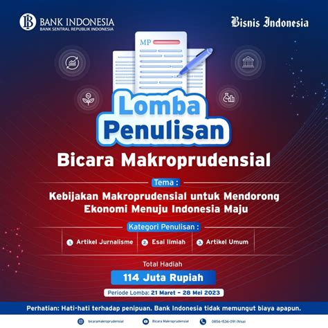 Yuk Ikuti Lomba Menulis Bicara Makroprudensial