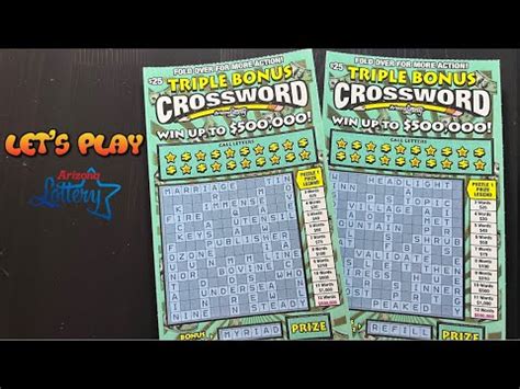 25 CROSSWORD SCRATCH OFFS 500K PRIZE Scratchcards Lottery