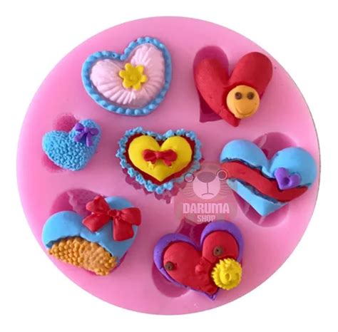 Molde Silicona Corazon C Borde Porcelana Fondant Belgrano