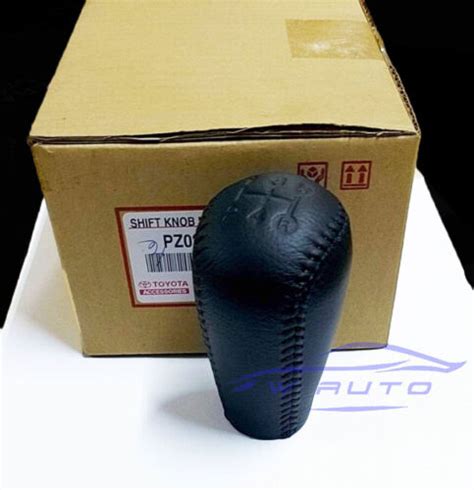 OEM GENUINE LEATHER GEAR SHIFT KNOB TOYOTA HILUX VIGO KUN26 MK6 SR5 4WD