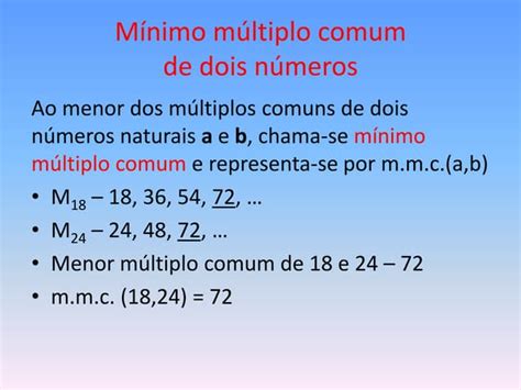 Qual É O Menor Múltiplo De 15 Maior Que 50 - 15 mínimo múltiplo comum | PPTX