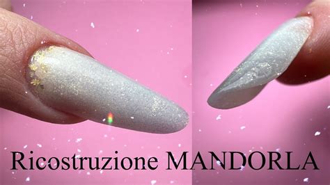 RICOSTRUZIONE FORMA MANDORLA CON ACRYGEL E GLITTER CUTICOLA PURPLE