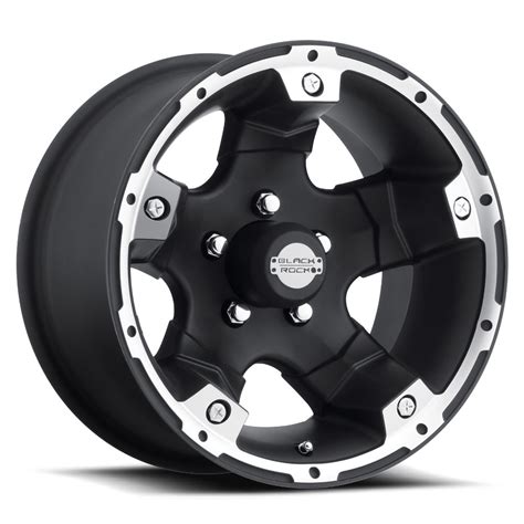 Series 900B Viper Black Machined Black Rock Wheels No Credit Checks